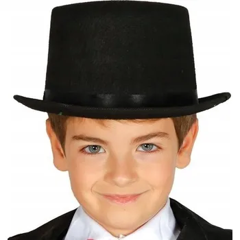 Klobouk Klobouk cylinder černý klasický plst dětský