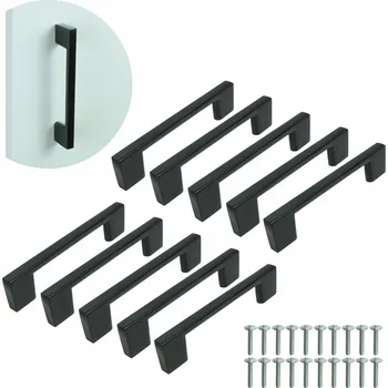 Nábytkové kování Nábytková úchytka 128 mm Wide, černá, loft, pro skříňky a kuchyňské zásuvky