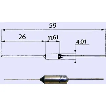 Tepelná pojistka nevratná 110 a 113°C 250V/10A