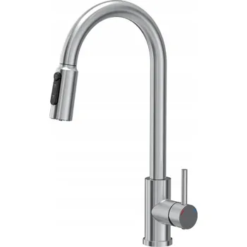 Vodovodní baterie Stojánková kuchyňská baterie Quadron Cindi stříbrná