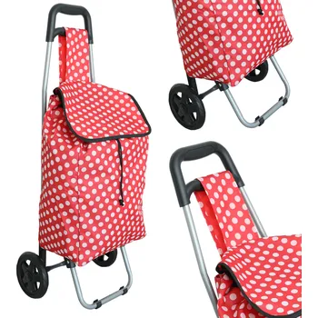 Nákupní taška Cadro taška na nákupní vozík, voděodolná tkanina Oxford, puntíky