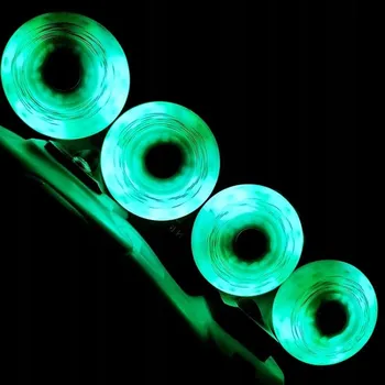 Kolečkové brusle LED kolečka na kolečkové brusle Flying Eagle Lazerwheelz Ultra 80 mm/88A 4 ks zelené