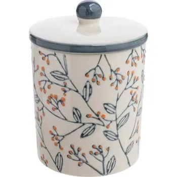 Dóza na potraviny Tranquilo Zdobná keramická dóza s víkem - krémová