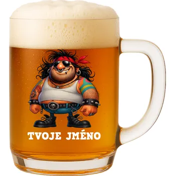 Sklenice Půllitr 0,5l - PŮLLITR KECÁLEK s vlastním jménem