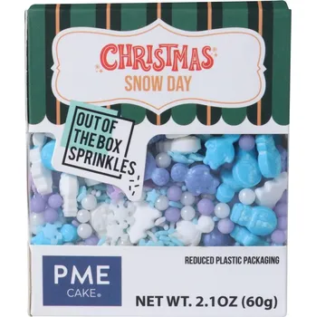 Jedlá dekorace na dort PME DEKORACE CUKROVÁ - SNOW DAY (VÁNOCE) 60g
