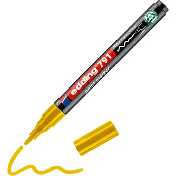Lakový popisovač Edding 791 PCR, 1-2mm, žlutá