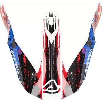 Helma na motorku Acerbis náhradní kšilt k přilbě Linear bílá/modrá/červená