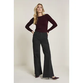 Dámské kalhoty Kalhoty Para Mi Scotty D164 černé džíny široké Velikost: 34