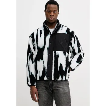 Pánská větrovka Bunda Calvin Klein Jeans pánská, černá barva, přechodná, LV04RD219G 99X, vel. XS