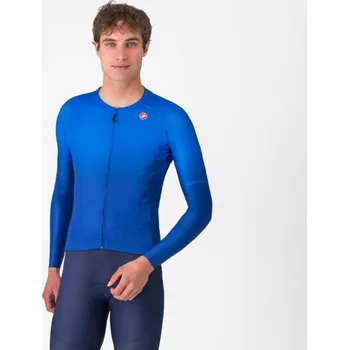 cyklistický dres CASTELLI Cyklistický dres s dlouhým rukávem letní - UPF LONG - modrá M