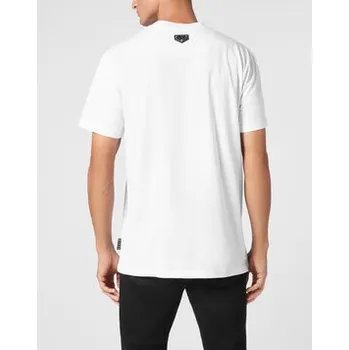 Pánské tričko PHILIPP PLEIN T-Shirt 9563 Bílá Regular Fit XXL