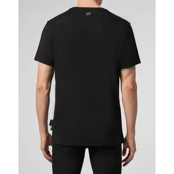 Pánské tričko PHILIPP PLEIN T-Shirt 22943 Černá Regular Fit XXL