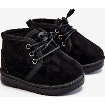 Chlapecká zimní obuv Dívčí šněrovací Sněhové Boty S Kožešinou Hunter Barva: Černá, Velikost: 31