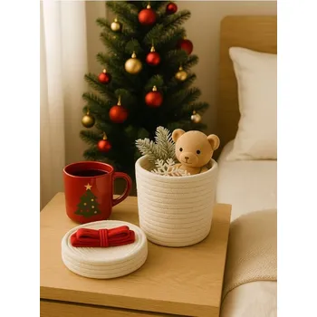 Úložný box Sinsay - Vánoční úložný koš s víkem - bílá - 832GN-00X - 832GN-00X-ONE