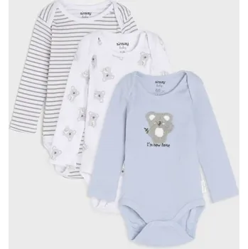 Kojenecký body Sinsay - Sada 3 body - světle modrá - ZP314-50X - ZP314-50X-56