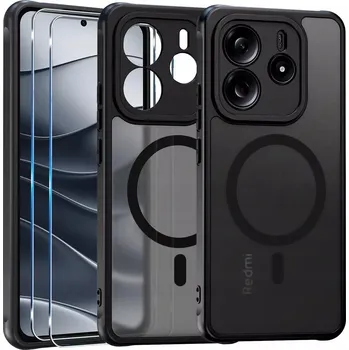 Pouzdro na mobilní telefon Xiaomi Redmi Note 14, 4G kryt pouzdro obal silikonový MAGSAFE CASE průhledný (PRŮHLEDNÉ SILIKONOVÉ POUZDRO KOMPATIBILNÍ S INDUKČNÍM NABÍJEČEM. Hybridní spojení silikonu a průhledného akrylu zajišťuje vynikající ochranu. Tvrdé zadní kryty chrání telefon a 