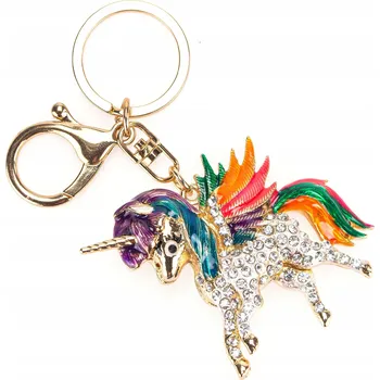 Přívěsek PŘÍVĚSEK Little Angel Zlatý přívěsek Přívěsek Na Klíče s jednorožcem a koněm