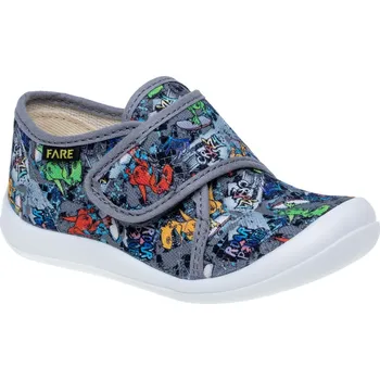 Chlapecké bačkory FARE KLASIK Dětské papuče na suchý zip šedé - Velikost (EUR) 30 4115462