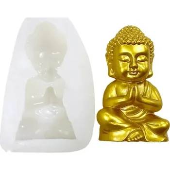 Svíčka Silikonová forma malá na sošku Buddhy 7,5 x 4,7 x 2,8 cm Forma pro odlévání Buddhy ze sádry vosku pryskyřice nebo mýdla