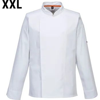Gastro oděv G.Gastro MeshAir Pro Breathable Long Sleeve Chef Jacket – White - Slim Fit - Size XXL