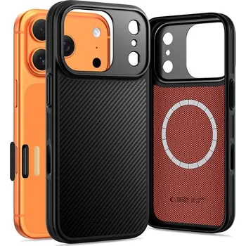 Pouzdro na mobilní telefon Tech-Protect Kevlar Aramid MagSafe pro Apple iPhone 17 Pro černá