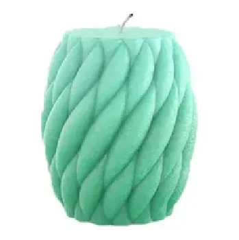 Svíčka Velká forma na výrobu svíček a mýdla Ovál se spirálovým vzorem 8,4 x 8,4 x 9,2 cm Silikonová forma na dekorace