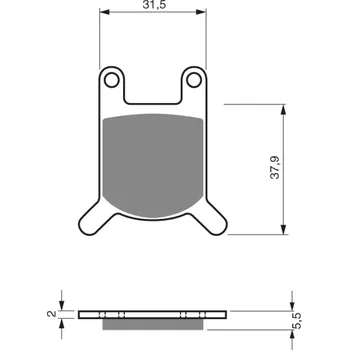 Brzda pro motocykl GOLDFREN brzdové desky 159 AD