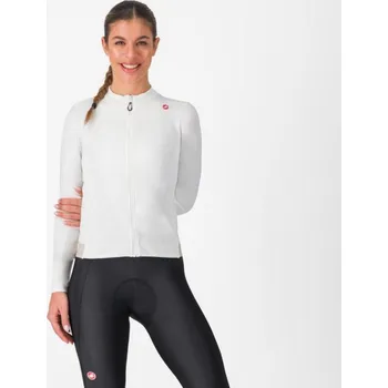 cyklistický dres CASTELLI Cyklistický dres s dlouhým rukávem zimní - ESPRESSO THERMAL W - bílá S