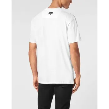 Pánské tričko PHILIPP PLEIN T-Shirt 9415 Bílá Regular Fit XXL