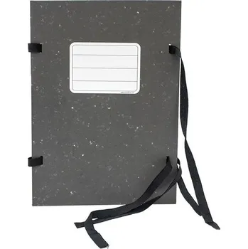 Archivační box Spisové desky s tkanicí a štítkem HIT Office - A4, mráček, černé, 1 ks