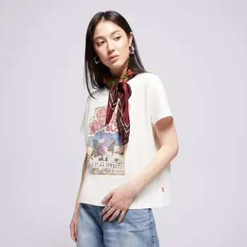 Pánské tričko Levi's Tričko Graphic Boxy Tshirt Whites Bílá Xs