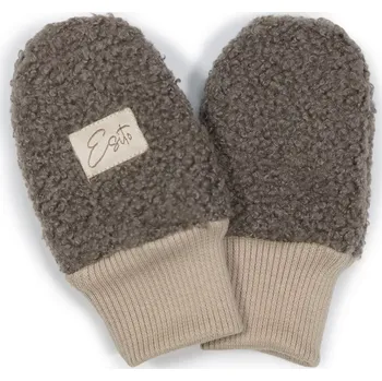 Rukavice ESITO | Zimní bezpalcové rukavice Teddy fleece double Brown - hnědá / 56