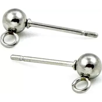 Materiál na výrobu šperku Puzety z chirurgické oceli – 10 párů