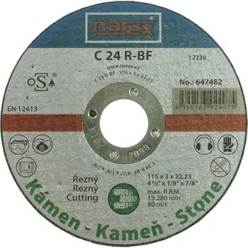 Řezný kotouč RK pr. 230×3×22.2 C 24 R-BF - Řezný kotouč pro řezání kámene