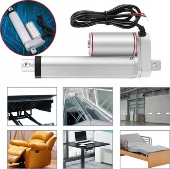 PRZEMYSŁOWY SIŁOWNIK LINIOWY DC12V ELEKTRICKÝ 1000N 100MM VODĚODOLNÝ AUTO