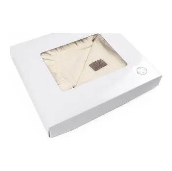 Dětský pokoj Mušelínová prikrývka SOFTELLO - smotanová s volánikom