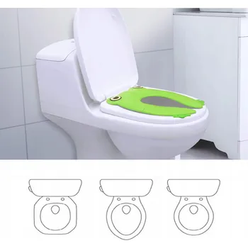 Obraz TURYSTYCZNA NAKŁADKA NA WC SKLÁDACÍ PROTISKLUZOVÝ PRO DĚTI ZELENÝ