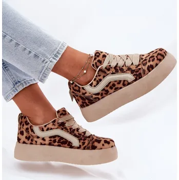 Dámské tenisky Dámské Tenisky Na Platformě Khaki Tellnira Barva: Béžová, Velikost: 40