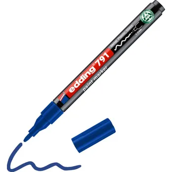 Lakový popisovač Edding 791 PCR, 1-2mm, modrá