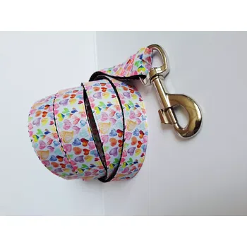 Vodítko pro psa Sunrise Of Freedom vodítko pro psa - něžná láska délka 1,5m/ šíře 25 mm - červená/modrá/bílá