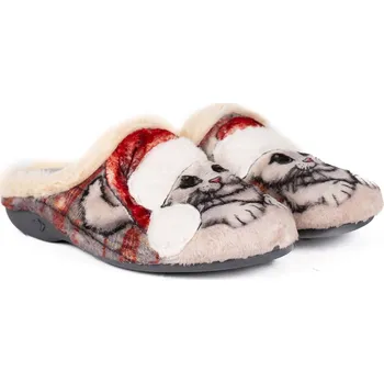 Dámské pantofle Sanital Flex Dámské šedé vánoční papuče s kočičkou Z32264X Velikost: 37