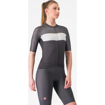 cyklistický dres CASTELLI Cyklistický dres s krátkým rukávem - ELEGANTE - černá S