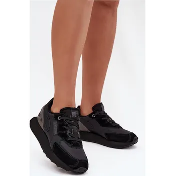 Dámské tenisky Kožené Dámské Tenisky Big Star OO274562 Hi-Poly System Barva: Černá, Velikost: 36