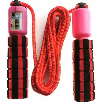 Švihadlo Švihadlo délka lana 275cm CROSSFIT FITNESS, mechanické počítadlo (Švihadlo je skvělé zařízení pro rozcvičení a kardio trénink a důležitý prvek v práci tanečníků, boxerů atd. Cvičení na švihadle rychle zlepší vaši fyzickou kondici a motorickou koordinaci.