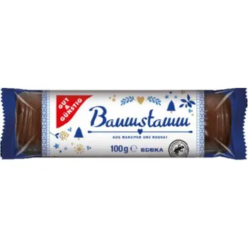 Čokoláda G&G "Baumstamm" Nugátovo-marcipánový suk v mléčné čokoládě 100g