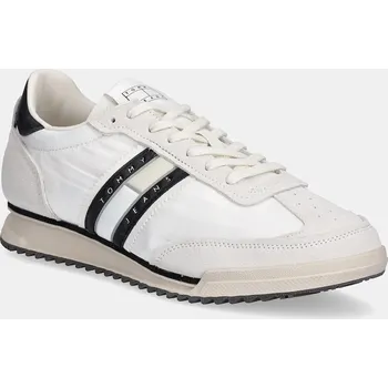 Pánské tenisky Sneakers boty Tommy Jeans RETRO RUNNER CLEATED EM0EM01527 bílá 00X, EUR 40