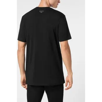 Pánské tričko PHILIPP PLEIN T-Shirt 9559 Černá Regular Fit 3XL