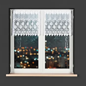 Záclona Dekorační metrážová vitrážová záclona SIMONKA bílá výška 60 cm MyBestHome Cena záclony je uvedena za běžný metr, kod: 017480