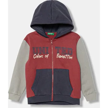 Chlapecká mikina Dětská mikina United Colors of Benetton 3EB5G5043.P.Seasonal červená 92X, vel. 104