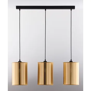 Jupiter 2092 - Lustr na lanku CORTINA 3xE27/15W/230V zlatá/černá